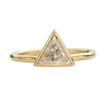 Artemer Trillion Diamond Ring - Simple Engagement Ring