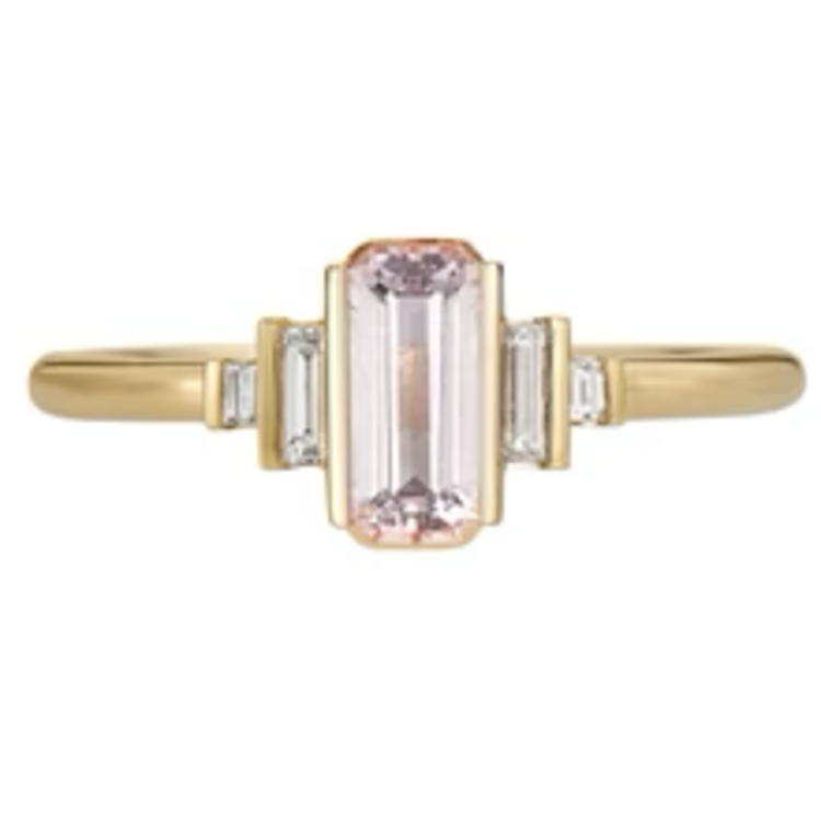 Artemer Petal Morganite & Diamond Engagement Ring
