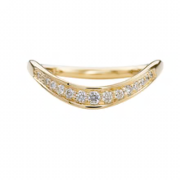 Artemer Elliptic Curve Brilliant Diamond Wedding Band