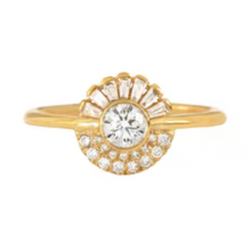 Artemer Round Diamond Cluster Engagement Ring