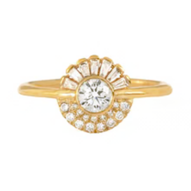 Artemer Round Diamond Cluster Engagement Ring