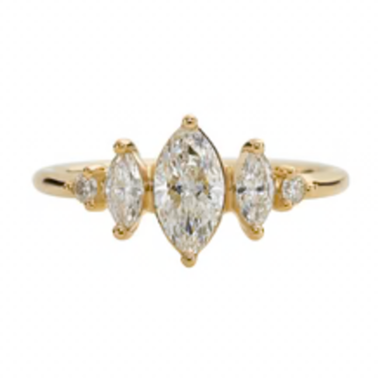 Artemer Marquise Diamond Engagement Ring - Art Deco Ring - L