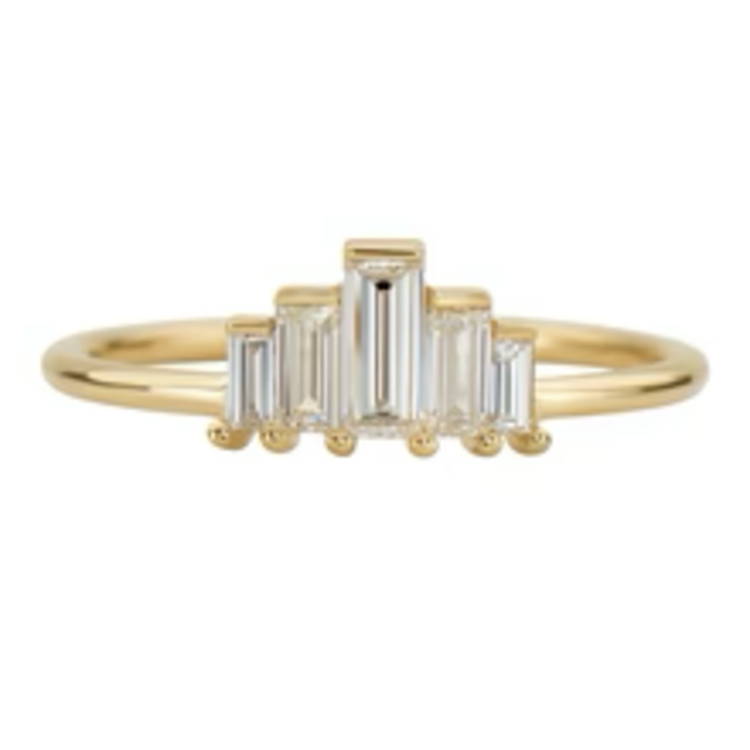 Artemer Baguette Engagement Ring - Art Deco Engagement Ring