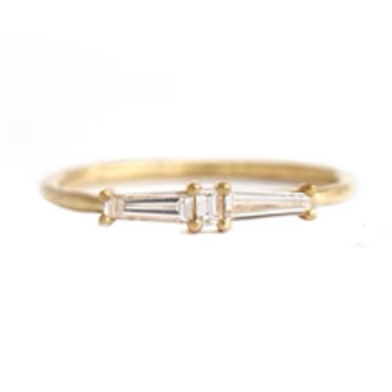 Artemer Diamond Cluster Engagement Ring - Art Deco Diamond Wedding Band