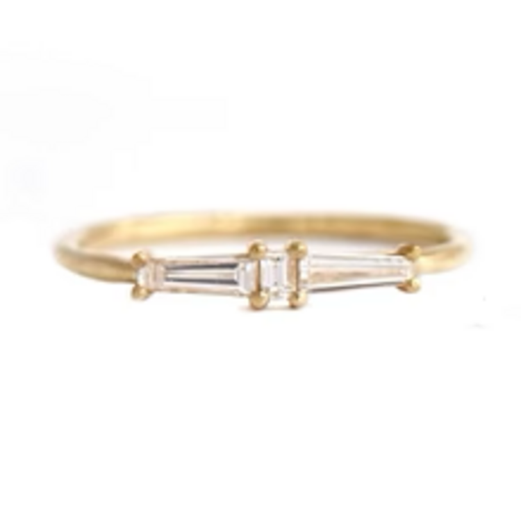 Artemer Diamond Cluster Engagement Ring - Art Deco Diamond Wedding Band