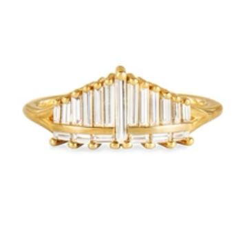 Artemer Baguette Diamond Cluster Ring - Art Deco Engagement Ring