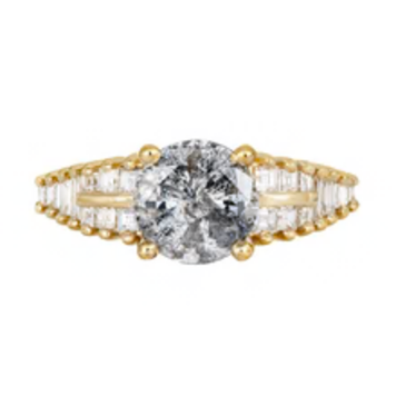 Artemer One Carat Diamond Ring with a Snowy Diamond