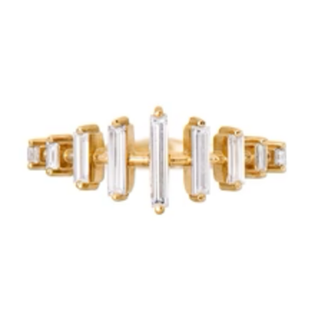 Artemer Spaced Needle Baguette Diamond Ring