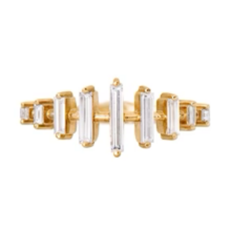 Artemer Spaced Needle Baguette Diamond Ring
