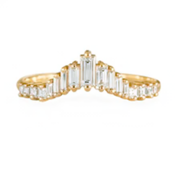 Artemer Art Deco Wedding Ring - Tapered Baguette Diamond Ring