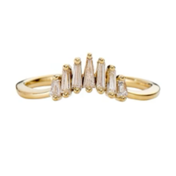 Artemer Nesting Wedding Ring with Baguette Diamonds