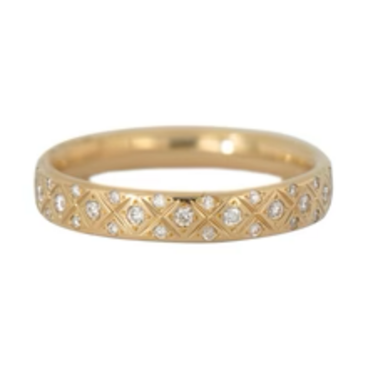 Artemer Diamond Criss Cross Wedding Band
