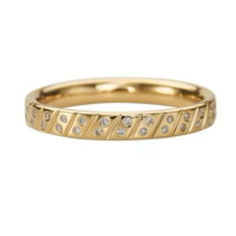 Artemer Half Eternity - Tilted Pattern Diamond Band