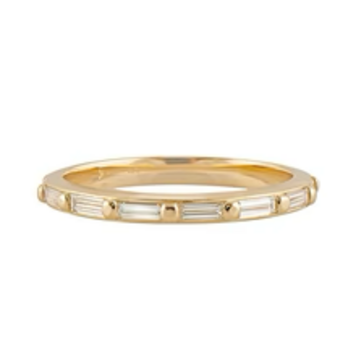 Artemer Baguette Diamonds Eternity Wedding Ring - Baguette Cut Wedding Band