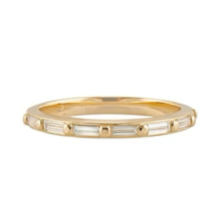 Artemer Baguette Diamonds Eternity Wedding Ring - Baguette Cut Wedding Band