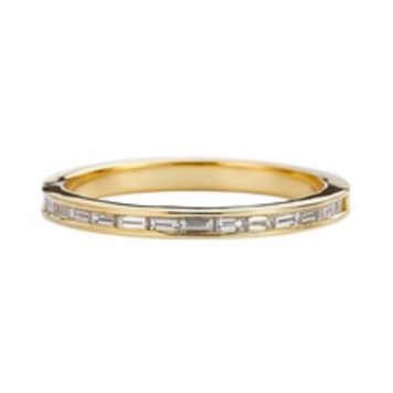 Artemer Eternity Wedding Ring with Baguette Diamonds - Art Deco Style Wedding Band