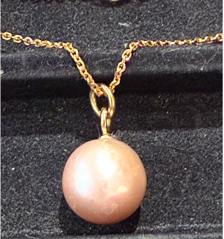 XL Pink Freshwater Pearl Charm - 16..5mm