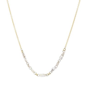 TAP 18k Yellow Gold Necklace With Mixed Rose Cuts Diamonds