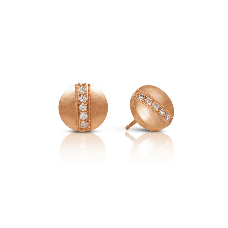 925SUNEERA Rina Rose Gold Studs