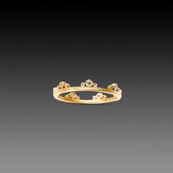 Ananda Khalsa 18ky Small Diamond Side Trios Band