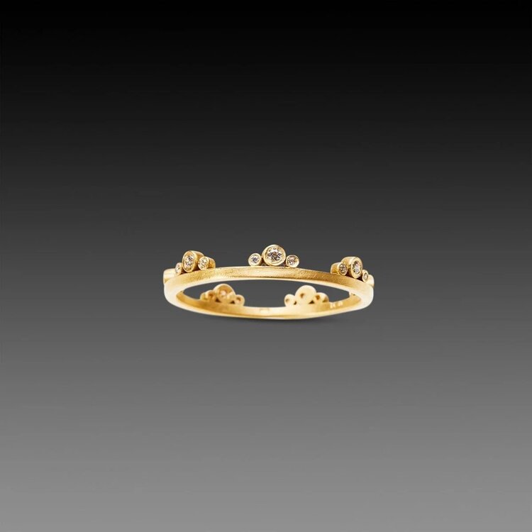 Ananda Khalsa 18ky Small Diamond Side Trios Band