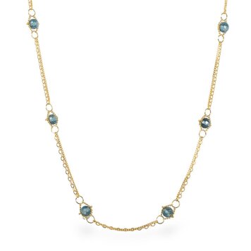 Amali London Blue Topaz Whisper Chain