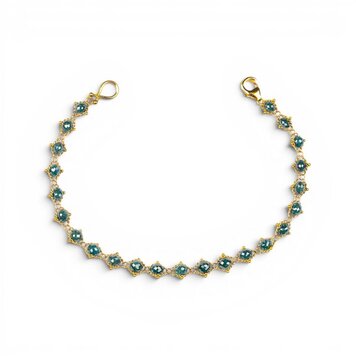 Amali Blue Diamond Full Textile Bracelet