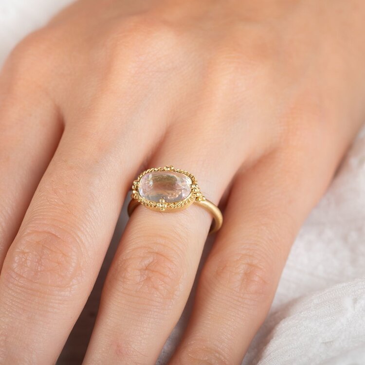 Amali One-of-a-Kind 18K Gold Moonstone Ring