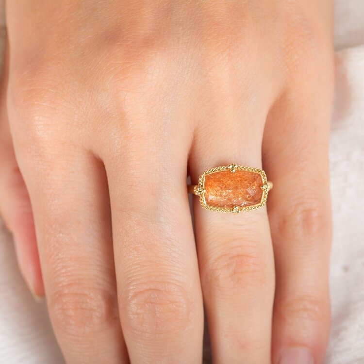 Amali One-of-a-Kind Sunstone Ring