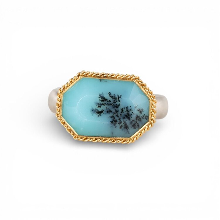 Amali One-of-a-Kind Peruvian Opal Mixed Metal Ring