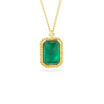 Amali One-of-a-Kind 1.58 cts Emerald Necklace