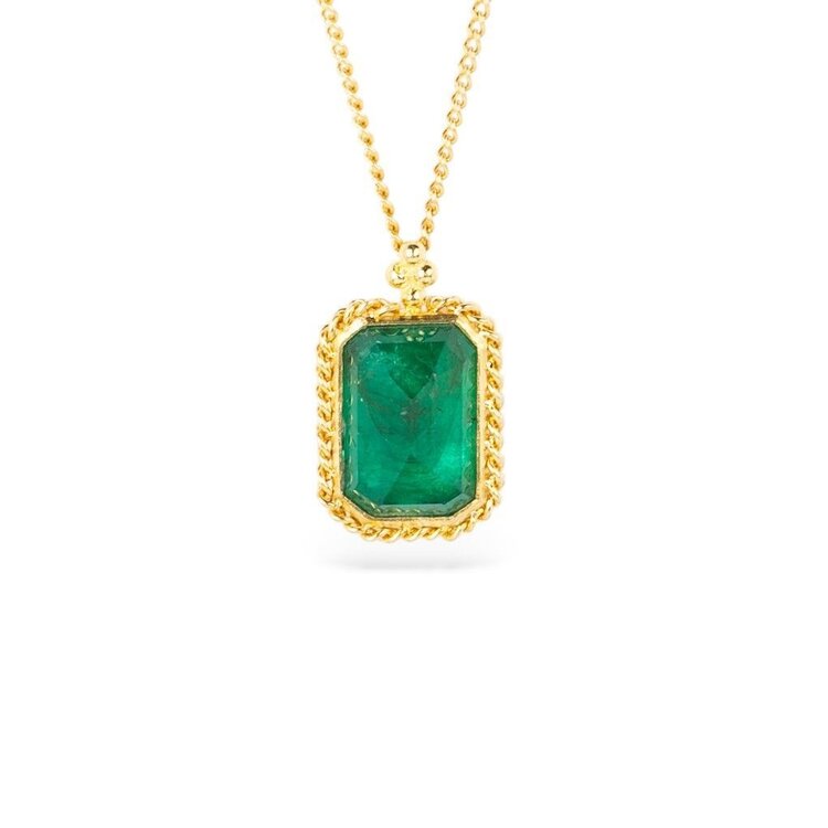 Amali One-of-a-Kind 1.58 cts Emerald Necklace