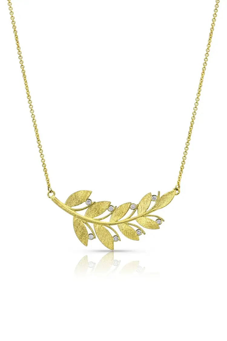Alishan Laurel Leaf Necklace