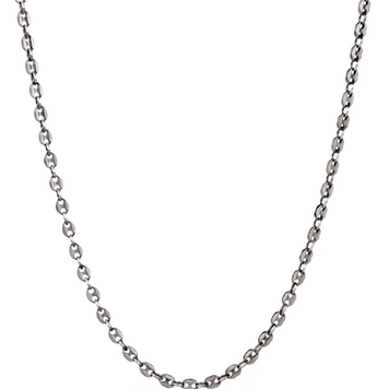 925SUNEERA Goji Chain Sterling Silver Black Finish with Petite Nautical Knot Links