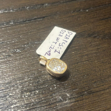 Elements by E79 Cushion Bezel Set Pendant