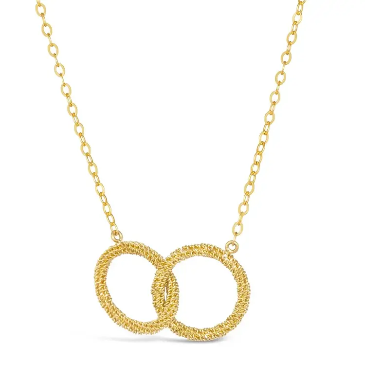 Amali Interlocking Circles Necklace in 18k Gold