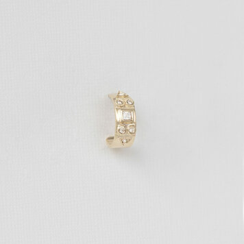 Celine d'Aoust Diamonds Totem Single Hoop Earring