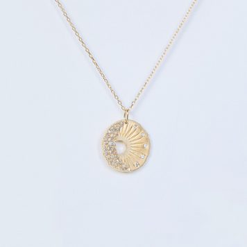 Celine d'Aoust Sun & moon medal necklace