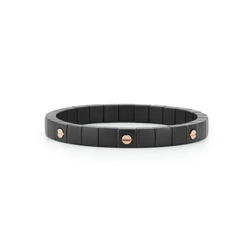 Demeglio Scacco Screw in Satin-finished Bracelet with 7 18k Rose Gold Screws