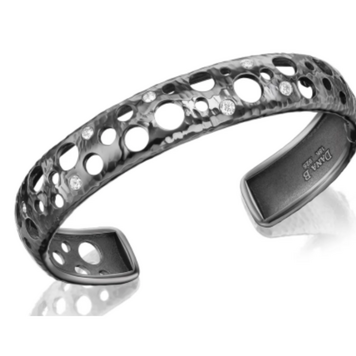 Dana Bronfman Hammered Holly Click Hinge Cuff Bracelet