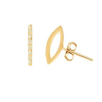 Dana Bronfman 3D Oculus Marquise Studs