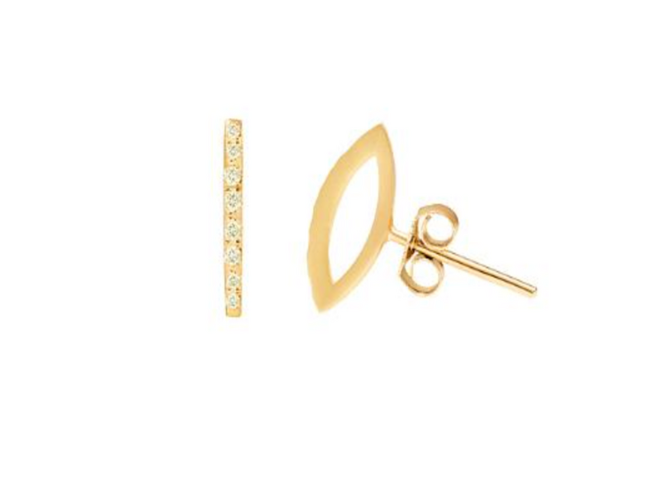 Dana Bronfman 3D Oculus Marquise Studs