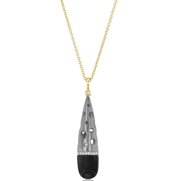 Dana Bronfman Upside Down Ice Cream Cone Pendant with Black Jasper