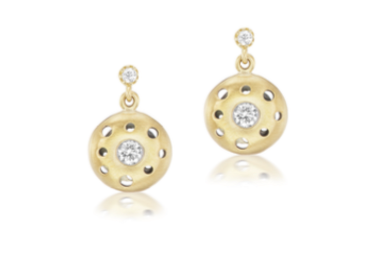 Dana Bronfman Hollow Donut Drop Earrings