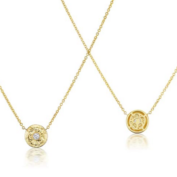 Dana Bronfman Hammered Diamond Donut Pendant