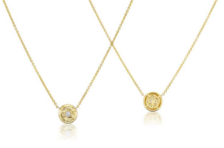 Dana Bronfman Hammered Diamond Donut Pendant
