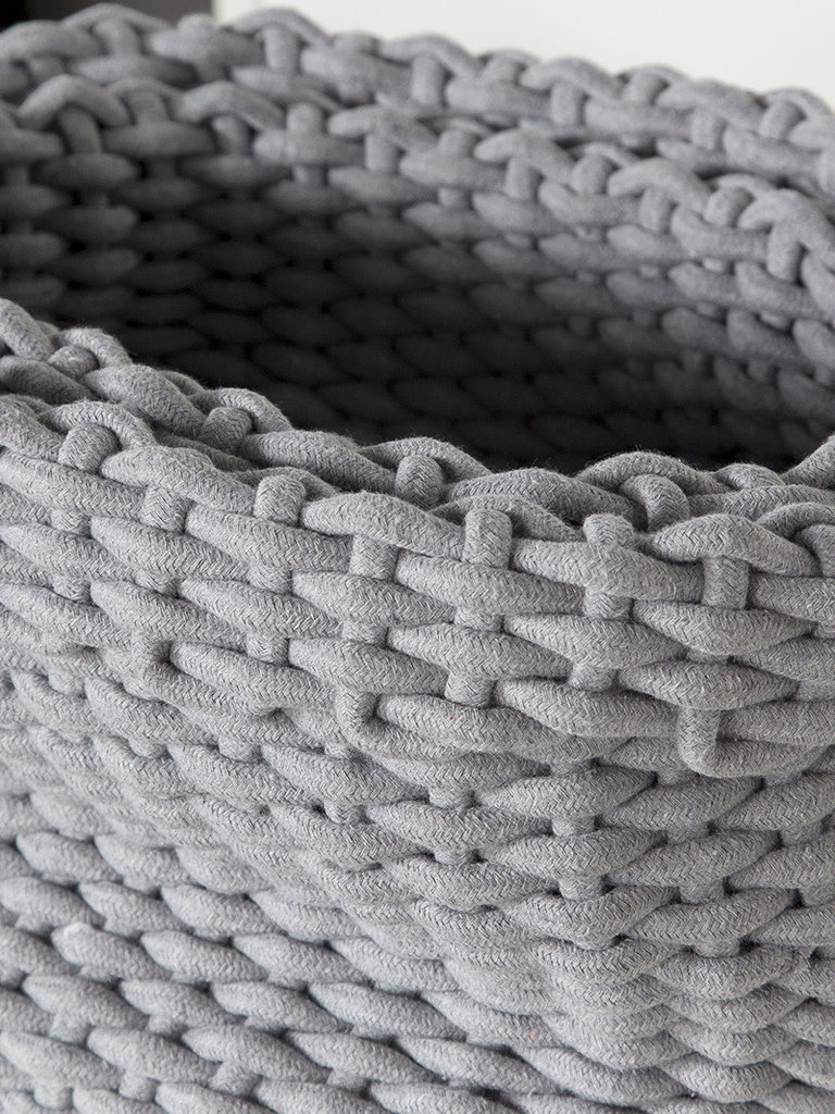 grey rope basket