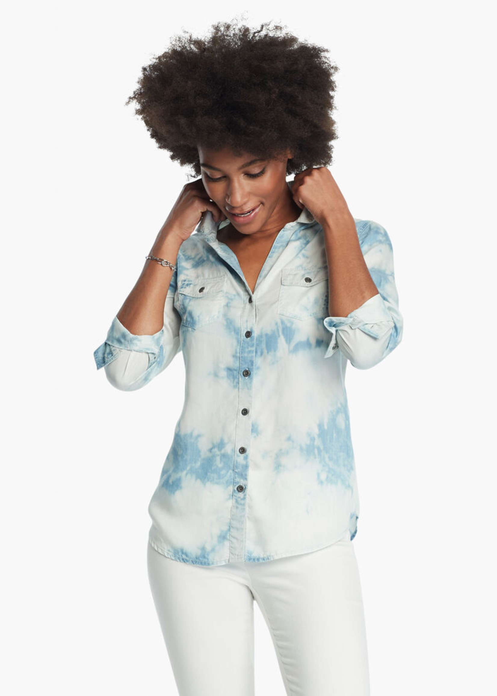 Nic+Zoe Tie Dye Denim Shirt - Griff 