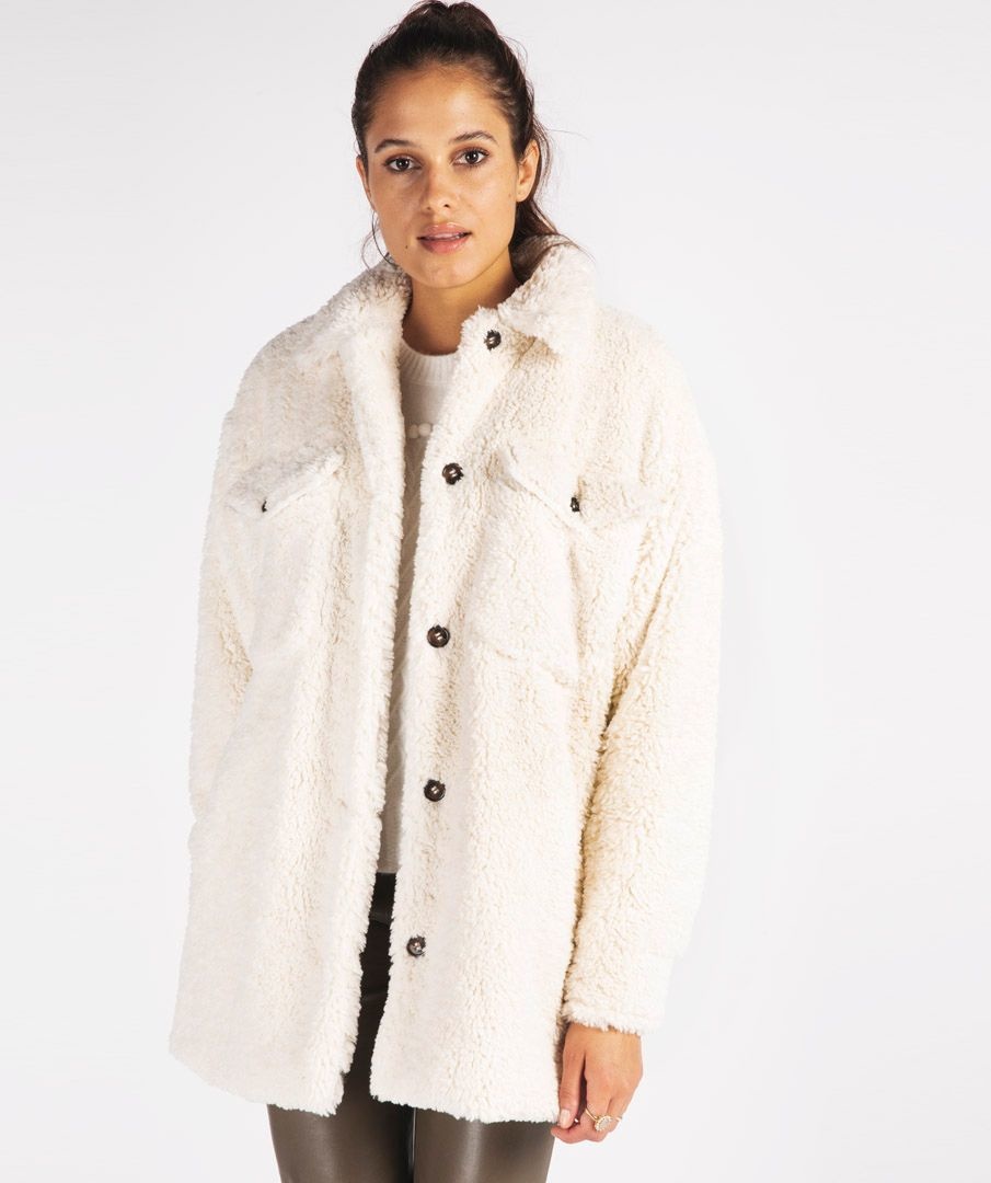 ivory teddy coat