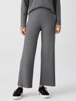 Eileen Fisher Cozy Waffle Knit Straight Pant